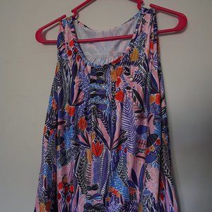 Colorful women's flowy top